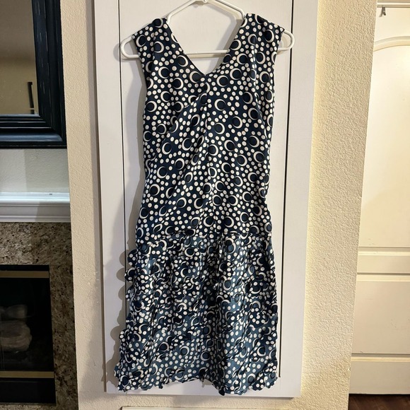 Diane Von Furstenberg DVF 100% Silk Draped Printed Persia Mini Dress Size 4 - Picture 7 of 8